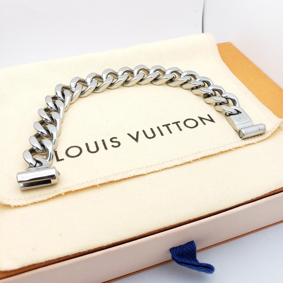 Louis Vuitton Chain Links Mens Bracelet 8" Inches - Picture 11 of 11